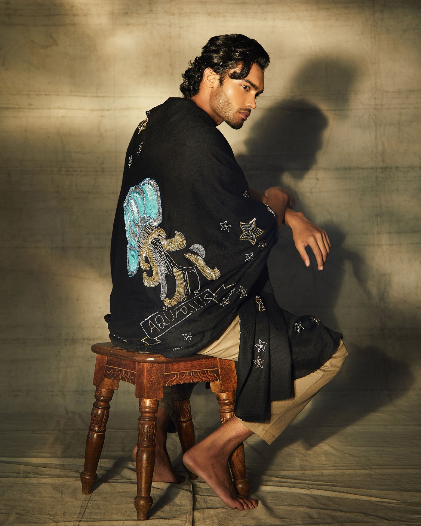 -  Aquarius Sequence Pipe Work and Thread Work Shawl