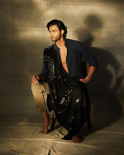 -  Aquarius Sequence Pipe Work and Thread Work Shawl