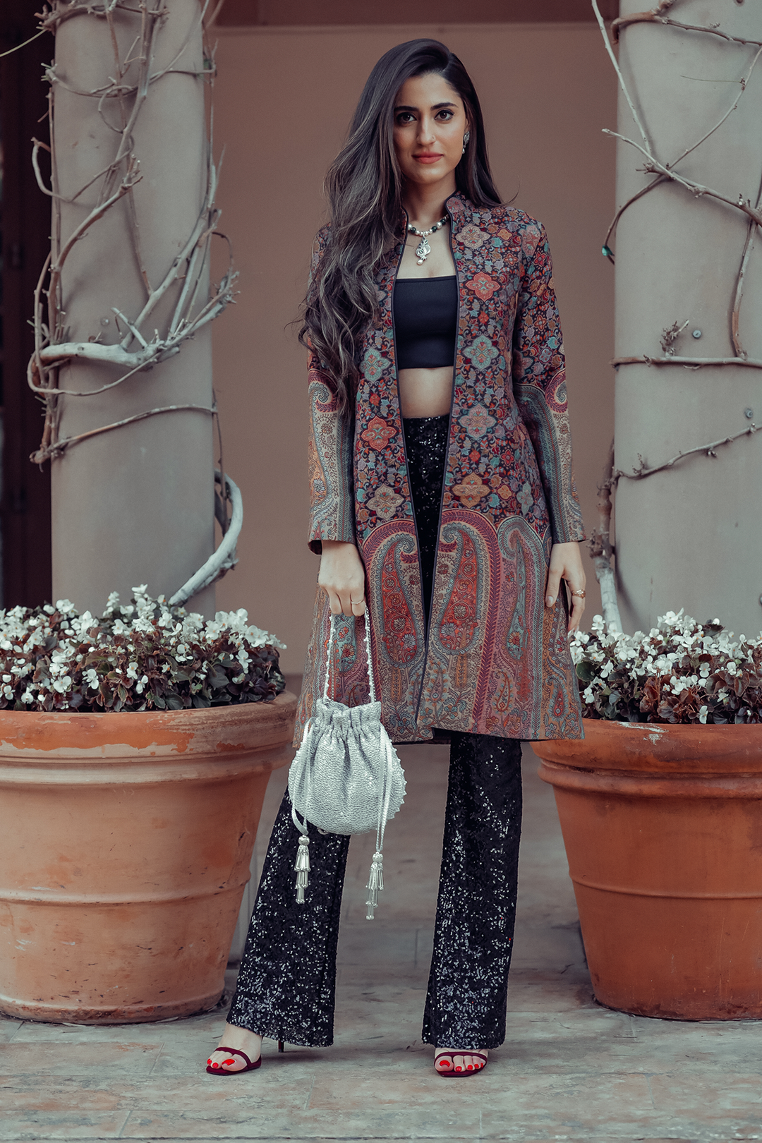 '-  Shivani Raina In Vintage Paisley Jacket